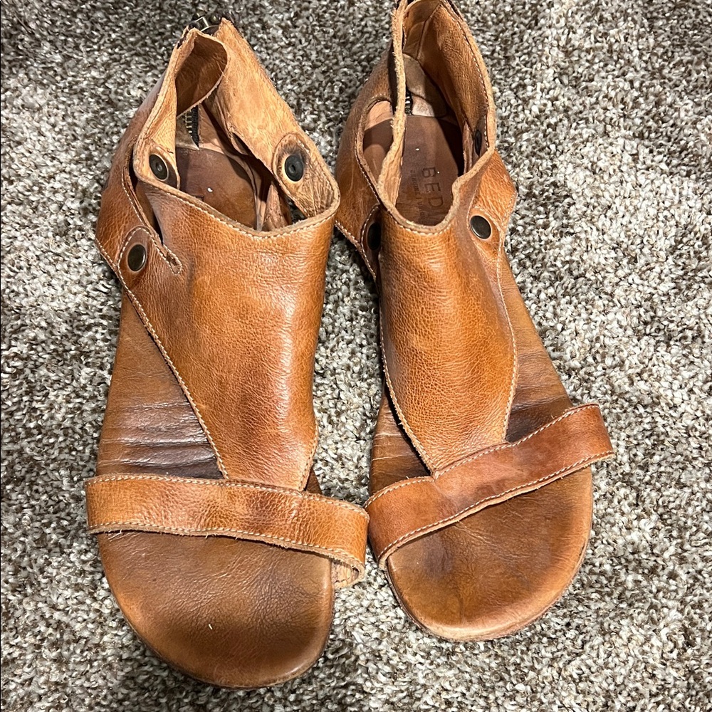 BED|STU Tan Leather Sandals